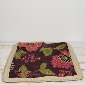 Floral Tapestry  Pillow Shams  Set of 2  Zippered Closure  20" X 22"